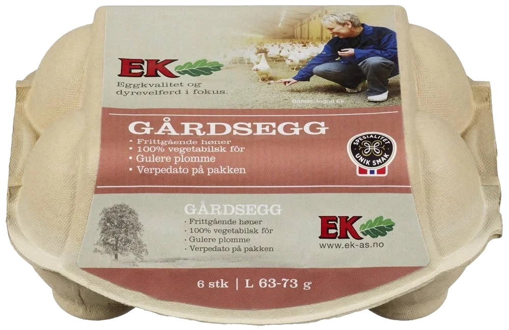 Store egg fra frittgående høner
