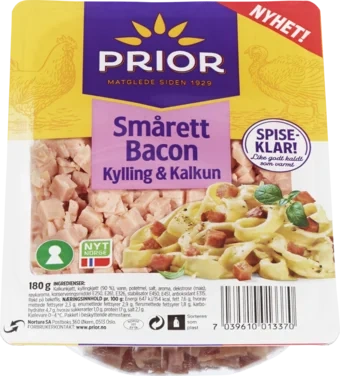Smårettbacon Kylling&Kalkun 180g Prior