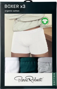 Cotton Boxer Men X3 Sea/white/grey Xxl