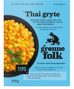 GRØNNE FOLK Thaigryte 370g X 4 X 240