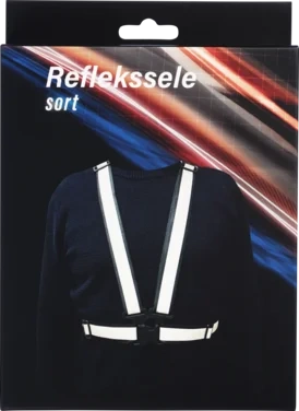 Reflekssele Ass Farger, 3,5cm, Sort/gul
