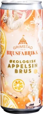 Grimstad Brusfabrikk Økologisk Appelsinbrus Sleek Boks 330 ml