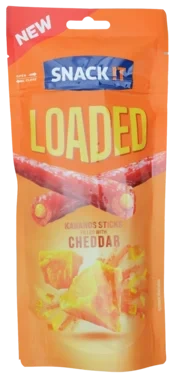 Pølse Kabanos med Cheddar 95g Snackit