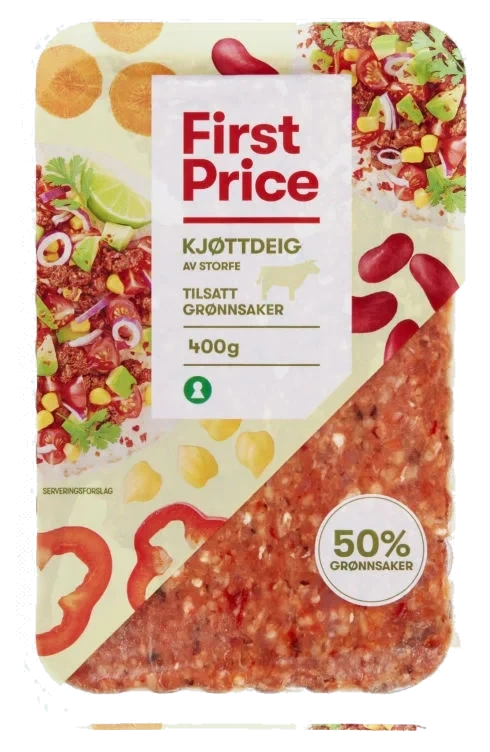 Kjøttdeig m/Grønnsaker 400g First Price
