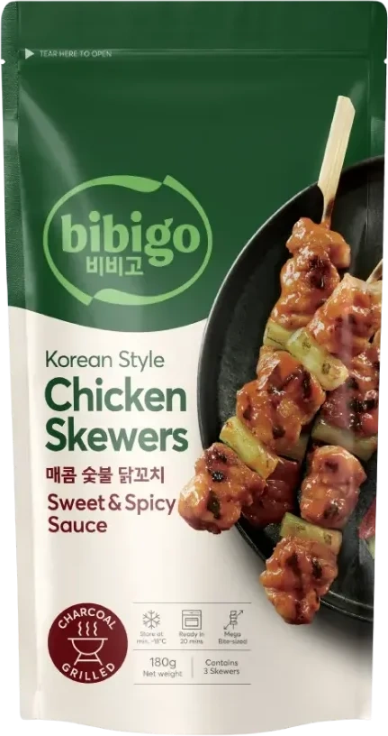 Bibigo Chicken Skewers Sweet & Spicy 180g