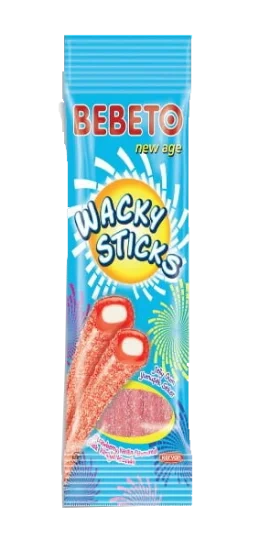 Bebeto Wacky Sticks Strawberry/Vanilla 75g