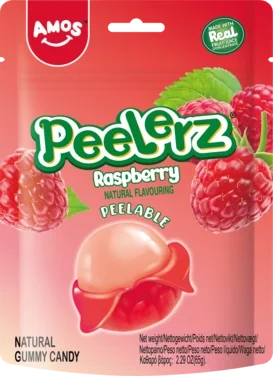 Peelerz Gummy Bringebær 65g Amos