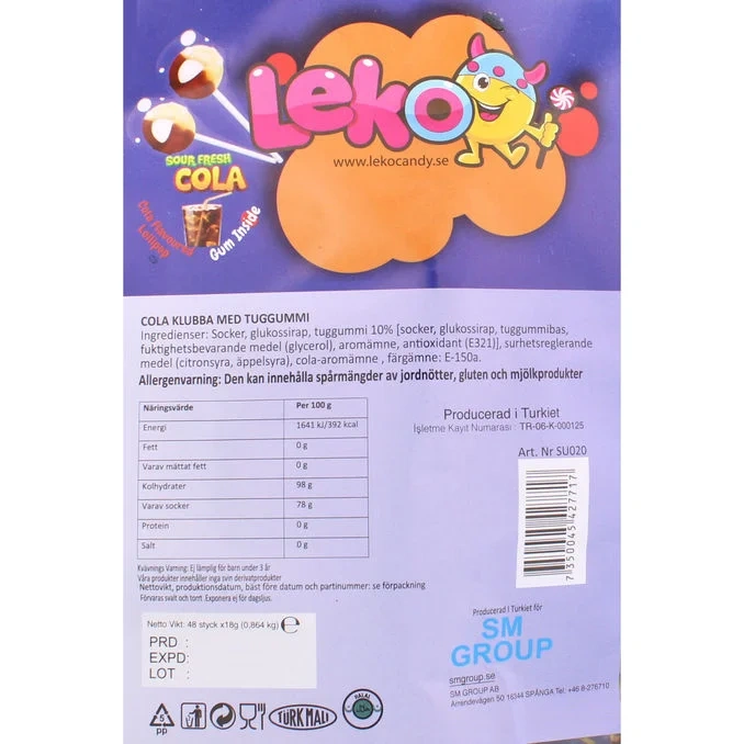 Colaklubbor Tuggummi 48-pack