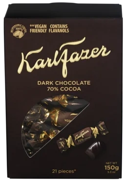 Karl Fazer Dark 70% Chocolates 150g bx