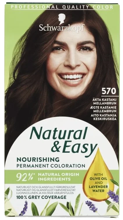 Natural & Easy 570 Mellombrun Hårfarge