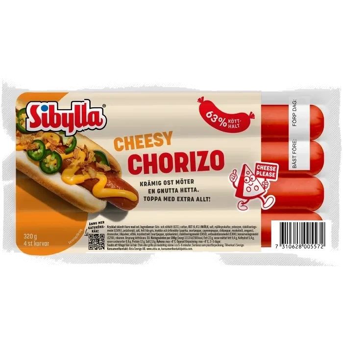 Kryddkorv Cheesy Chorizo 320g Sibylla