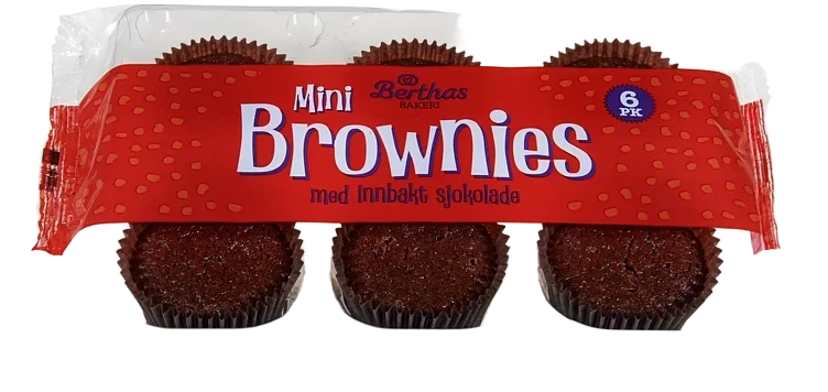 BROWNIES 6pk 150g berthas
