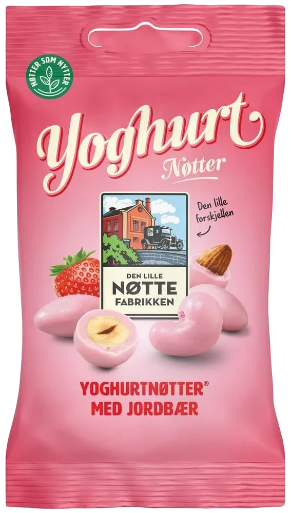 Yoghurtnøtter med jordbær