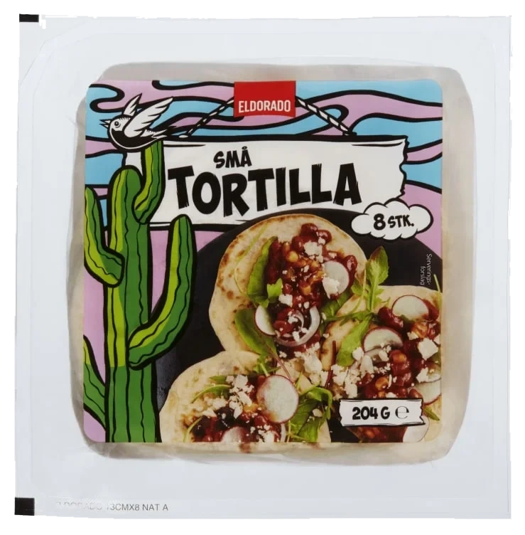 Tortilla Soft Hvete 13cm 8stk 200g Eldorado