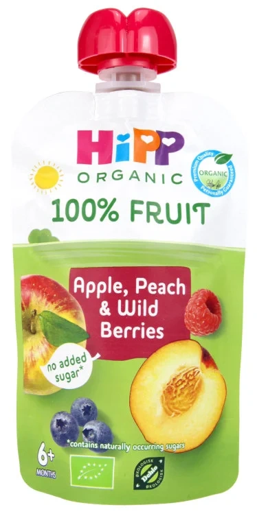 Hippis Smoothie Eple/Fersken 6mnd 100g Hipp