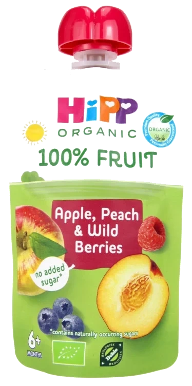 Hippis Smoothie Eple/Fersken 6mnd 100g Hipp