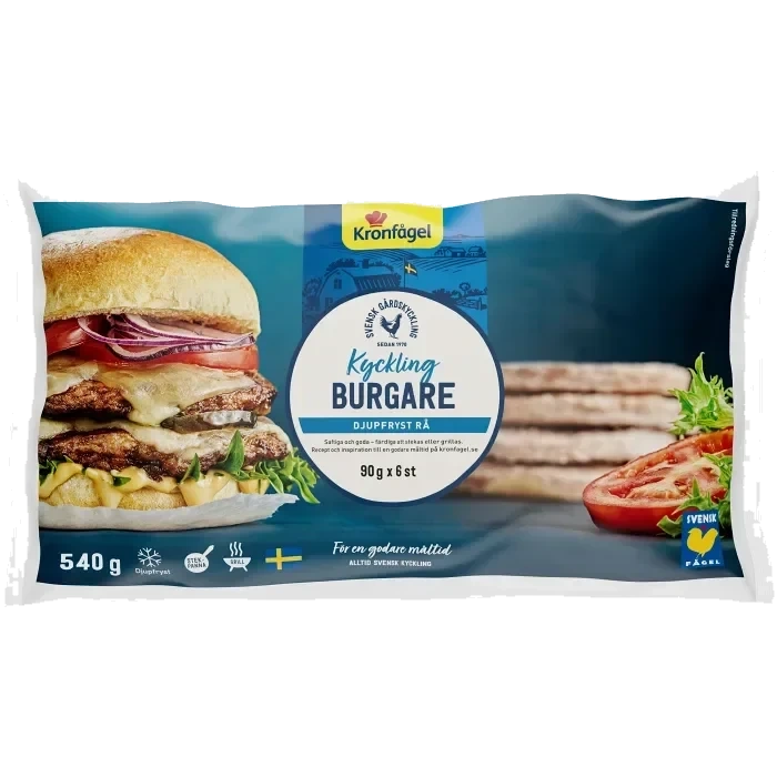 Kycklingburgare 540g Kronfågel
