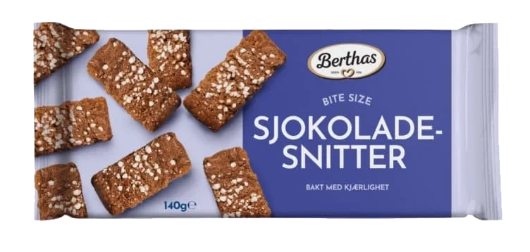 Sjokoladesnitter 140g Berthas