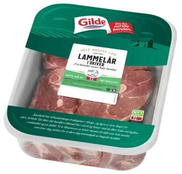 Lammelår i Skiver 2,3kg Pk