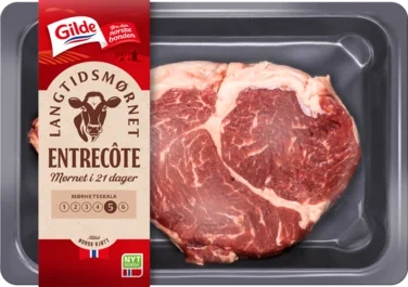 Storfe Entrecotekam L.Mør Skivet Pk