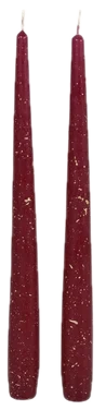 Antikklys Stardust Bordeaux 12x2stk