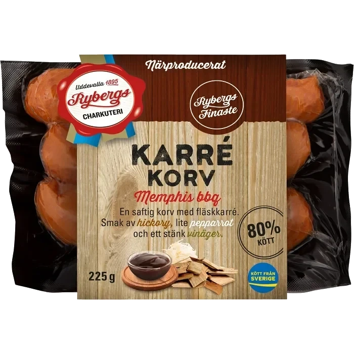 Kryddkorv Karrékorv 80% Kötthalt 225g Rybergs