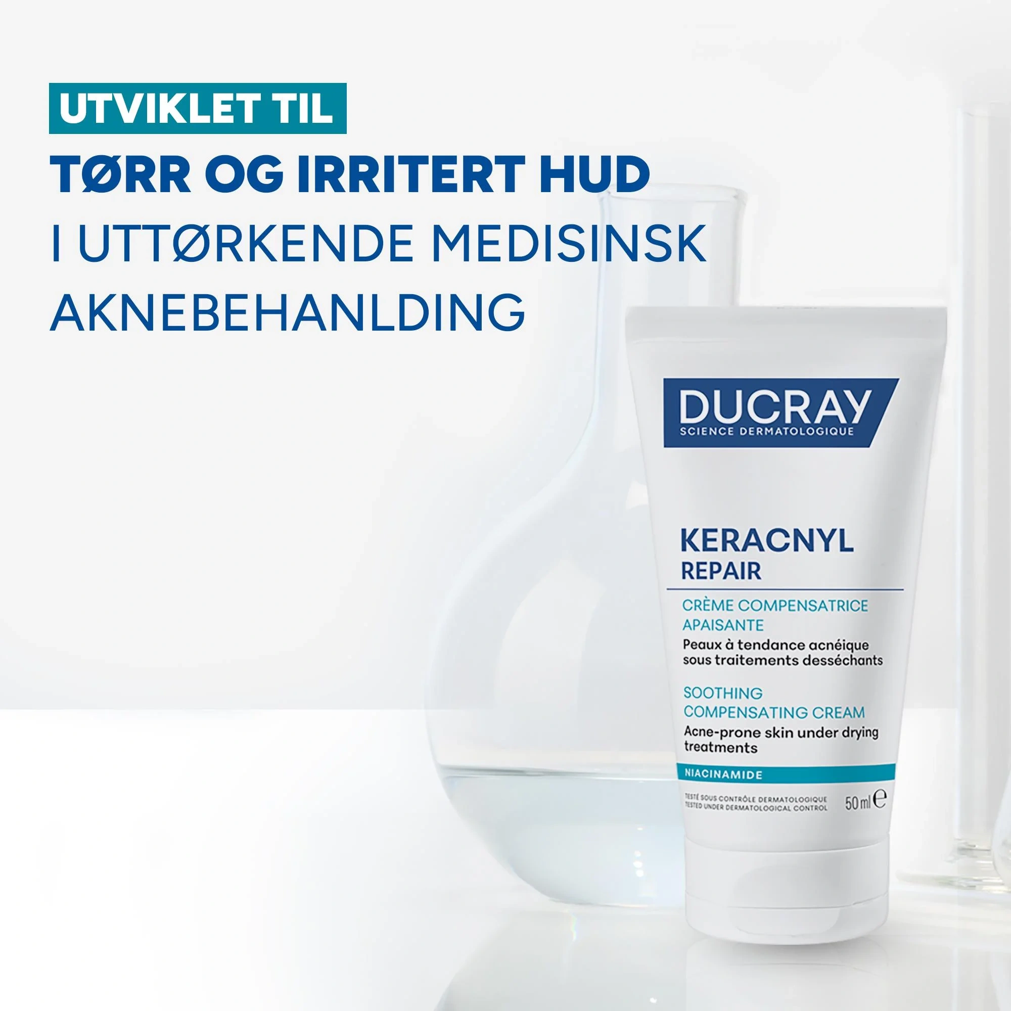 Ducray Keracnyl Compensatory Repair Cream, 50 ml