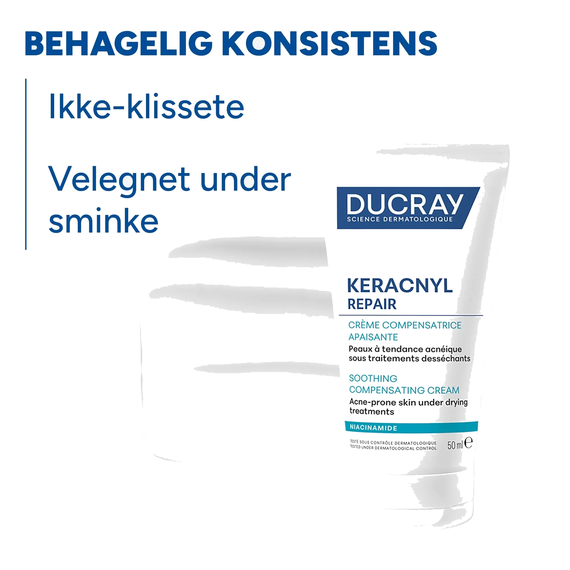 Ducray Keracnyl Compensatory Repair Cream, 50 ml