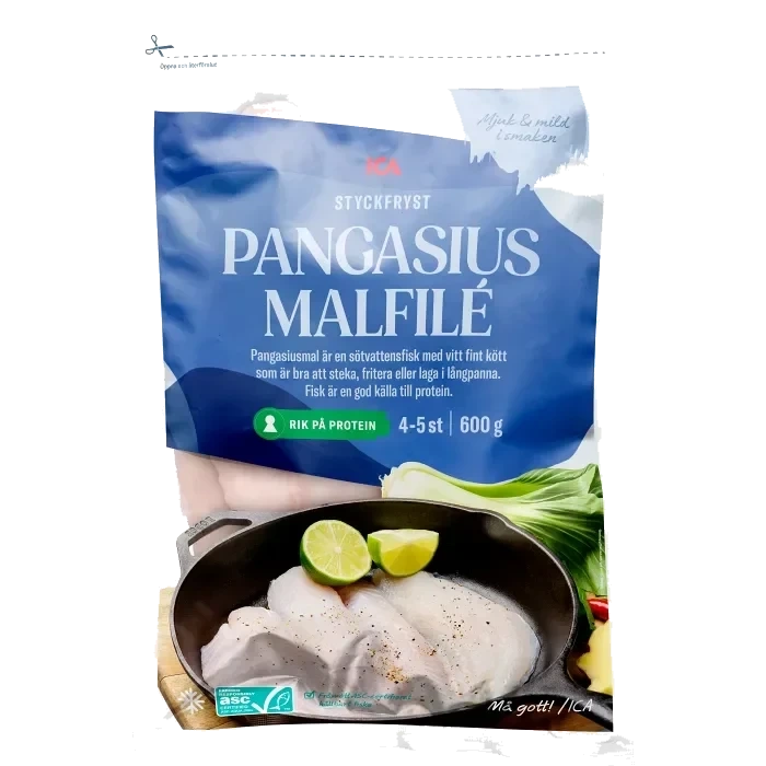 Pangasiusmalfilé Fryst 600g ICA