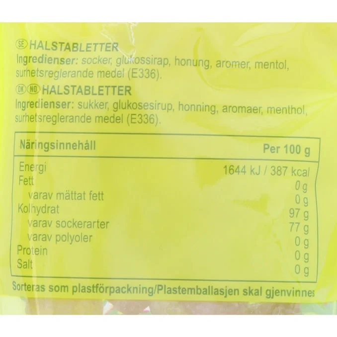 Halstabletter Honung