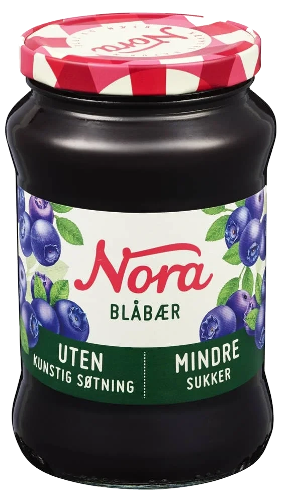 Blåbærsyltetøy mindre sukker