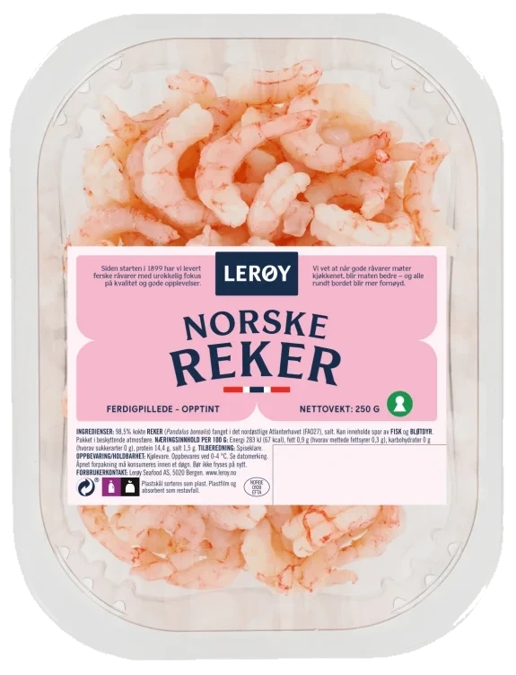 Reker Norske Ferdigpillede 250g Lerøy