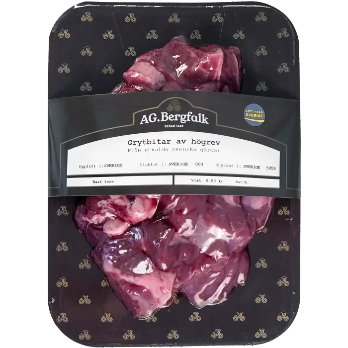 Högrevsgrytbitar ca 500g AG Bergfalk