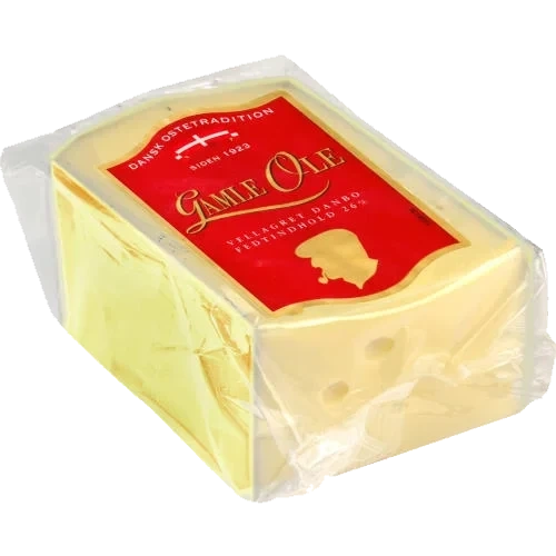 Gamle Ole lagrad Danbo ost 26% ca 500g