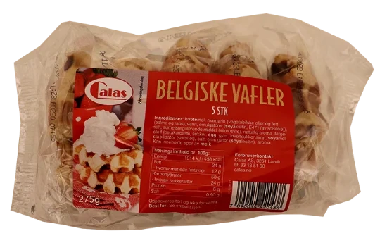 Calas Belgiske Vafler 5stk