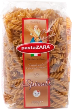 Fullkorn Skruer Spirali Intergrale 500g Pasta Zara