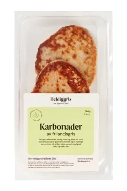 Heldiggris Karbonader av Frilandsgris 2pk 300g