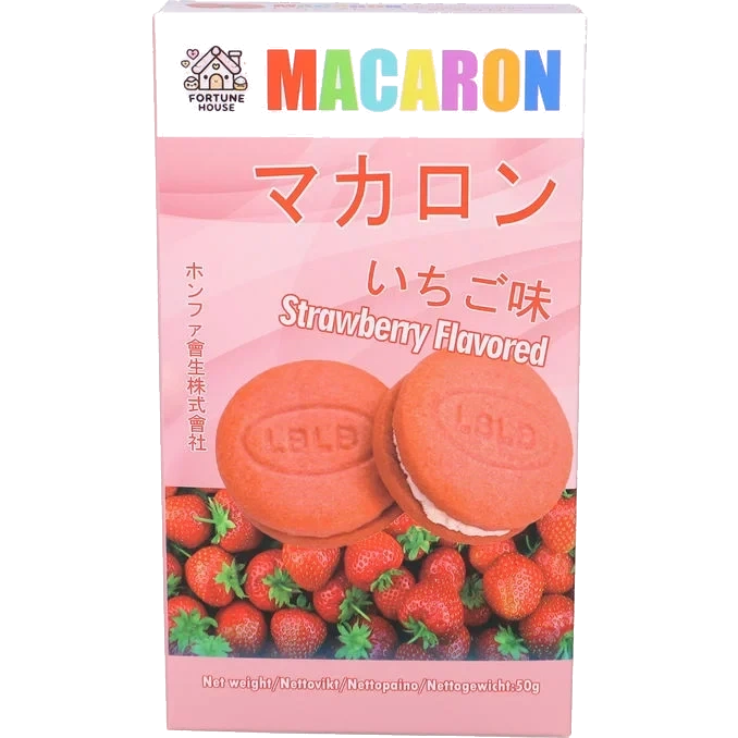 Macarons Jordgubbe