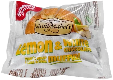 Muffins Lemon &White Choco 100g Aunt Mabels