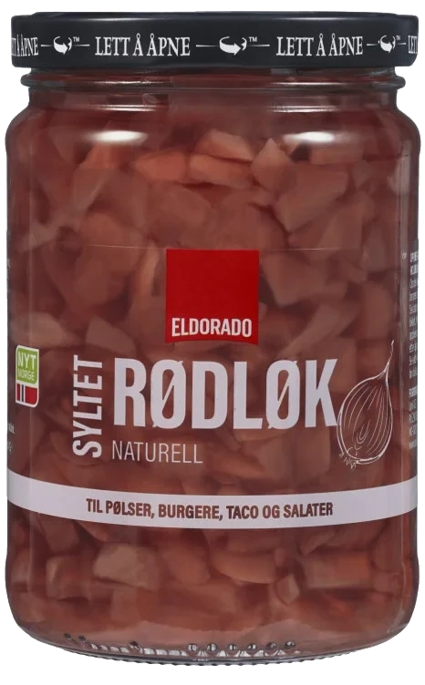 Rødløk Syltet Naturell 370g Eldorado