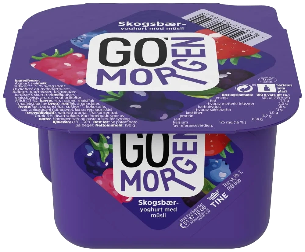 Go'morgen skogsbæryoghurt