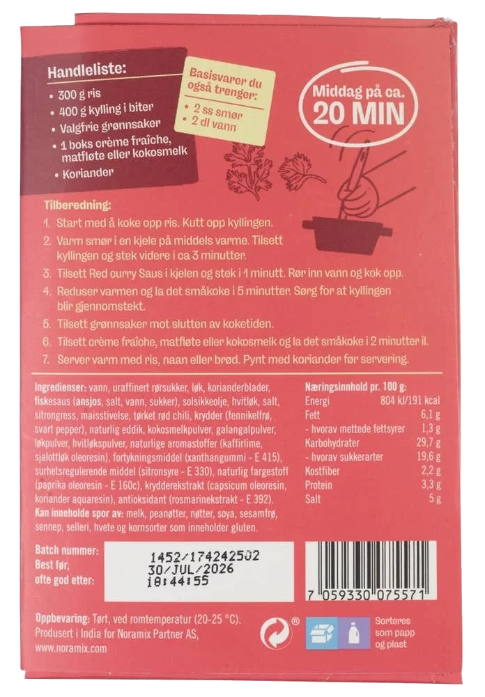 Rød currypaste