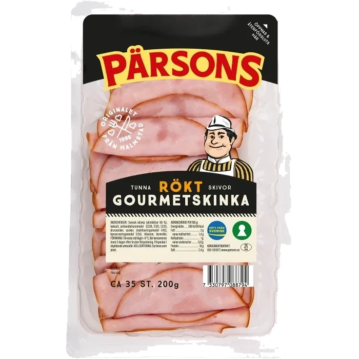 Gourmetskinka Rökt Tunna Skivor 200g Pärsons