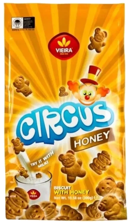 Circus Kjeks Honning 300g Vieira