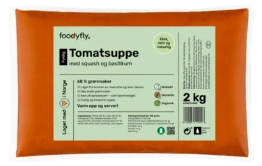 Tomatsuppe m/Squash og Basilikum 2kg Foodyfly Suppe
