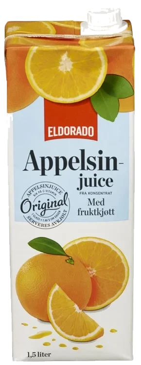 Appelsinjuice m/Fruktkjøtt 1,5l Eldorado