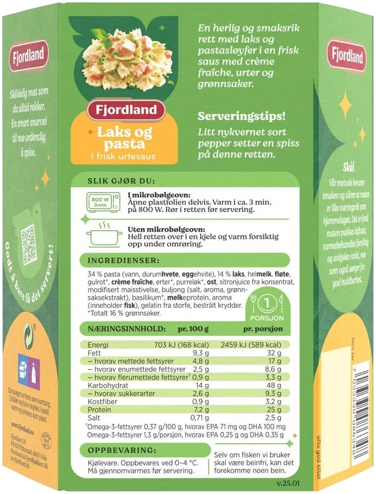Laks og pasta
