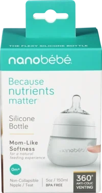 Nanobébé Tåteflaske Flexy Silicone 150ml Hvit 1 stk