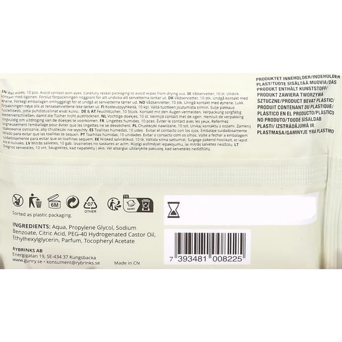 Eco Wet Wipes Lemon