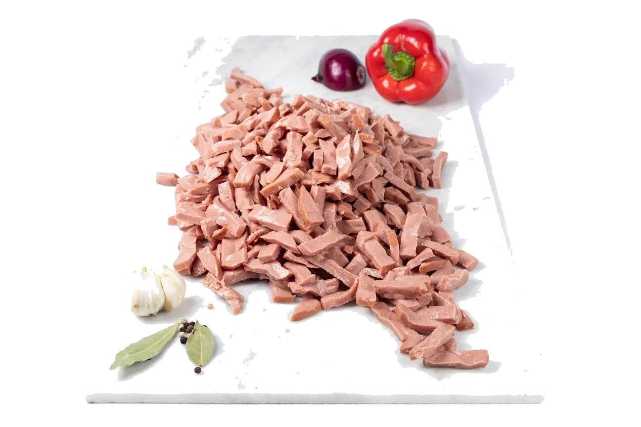 Middagskorv av kyckling strimlad